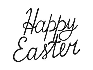 BEAUTIFUL HANDWRITTEN INSCRIPTION FOR EASTER IN VECTOR