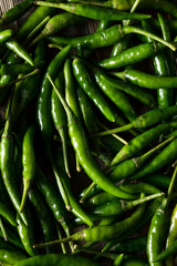 Raw Green Organic  Thai Peppers