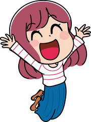 イラスト素材 かわいい 女性 全身 表情 キラキラ Wall Mural はしもとあやね えな屋 イラスト素材 かわいい 女性 全身 表情 キラキラ Wall Mural はしもとあやね えな屋