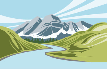 Rocky mountain landscape