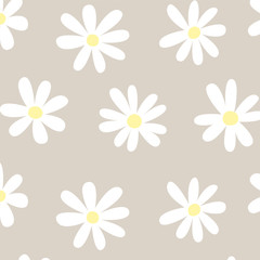 Fototapeta na wymiar White Flower Pattern