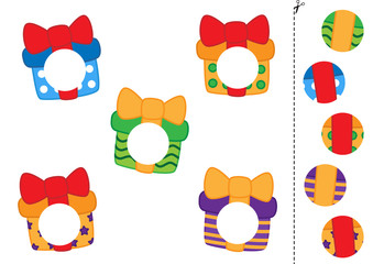 Cut and glue parts of cute cartoon present boxes.