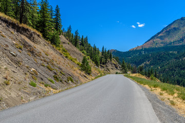 Fototapeta premium Rocky Mountains. Mountain Road in Alberta, Canada.