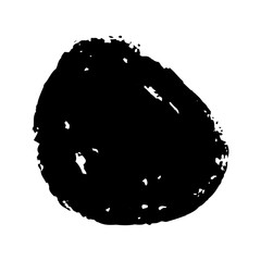 Ink circle. Black grunge hand drawn ink circle for banner design.