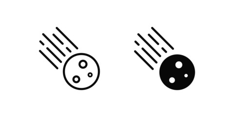 set of meteor vector icons