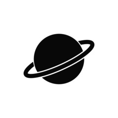 vector illustration of planet Saturn icon