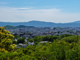 丘の上から見る京都市街地