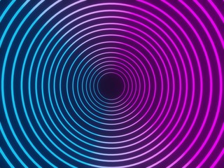  3d Neon light background. Blue ,pink and ultraviolet color that glowing in the darkness. Laser lines show.