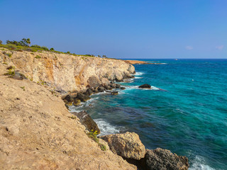 Rocky shore near Ayia Napa, Cyprus.