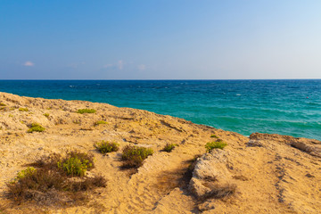 Fototapeta na wymiar Mediterranean seascape near Ayia Napa, Cyprus.