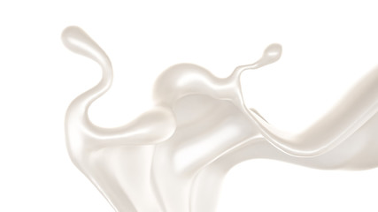 Splash fluid. 3d illustration, 3d rendering.