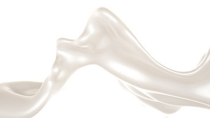 Splash fluid. 3d illustration, 3d rendering.