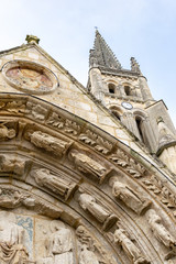 Church Monolith de Saint Emilion. Medieval architecture. Aquitaine, France, Europe