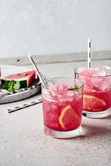 Summer watermelon cocktail Agua fresca.