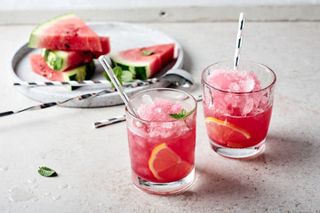 Summer watermelon cocktail Agua fresca.