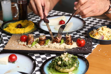 delicious lamb grill and beautiful presentation