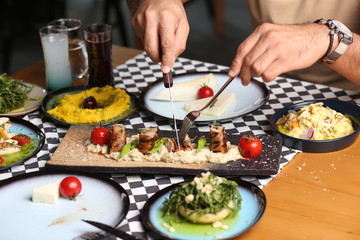 delicious lamb grill and beautiful presentation