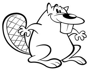 Beaver cartoon