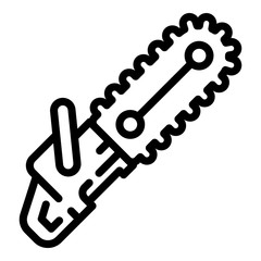 Blade chainsaw icon. Outline blade chainsaw vector icon for web design isolated on white background