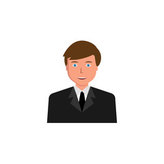 Businessman icon desing. Isolated flat illustration of businessman