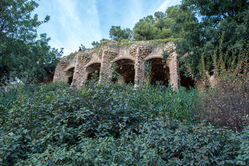 Fototapeta na wymiar photograph of Parc güell in barcelona
