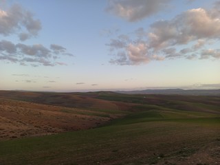 sunset in the mountains
