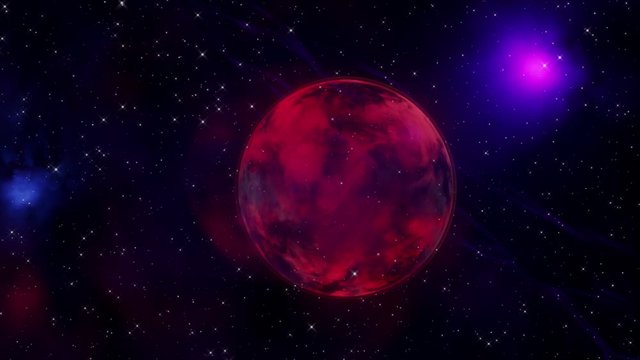 3D model of a planet in space