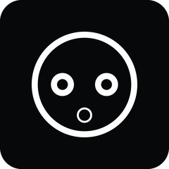 Fototapeta premium Port and EU plug outlet icon