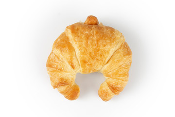 Fresh croissant isolated on a white background