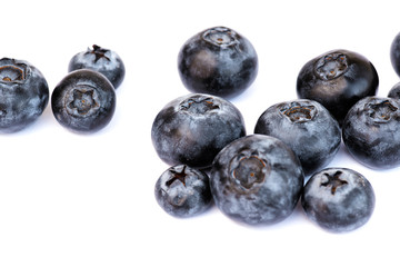 Blueberries On White Background