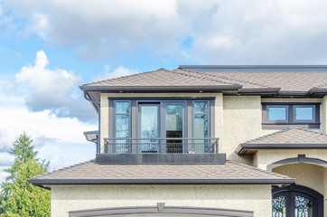the roof of the house with nice window