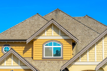 the roof of the house with nice window
