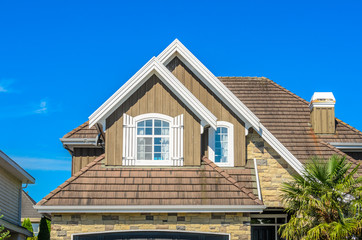 the roof of the house with nice window