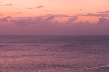 Traditional Longtail Boat at Sunset in Koh Tao Thailand