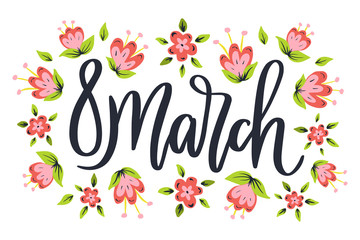 8 march. International women's day.