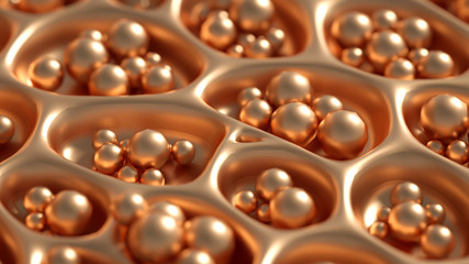 Abstract metal background. 3d illustration, 3d rendering.