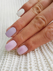 Beautiful manicure on female hand