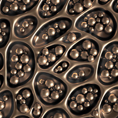 Abstract metal background. 3d illustration, 3d rendering.