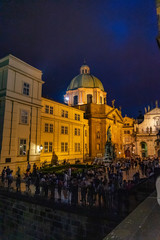 Fototapeta na wymiar Francis Of Assisi Church Charles Bridge Prague in Czech Republic.