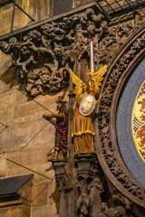 Fototapeta na wymiar Astronomical clock on Prague in Czech Republic.
