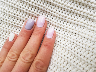Beautiful manicure on female hand