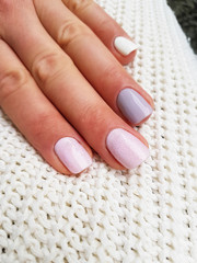 Beautiful manicure on female hand