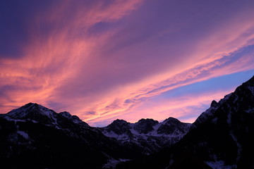 Alpenglühen Kleinwalsertal