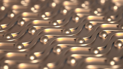 Abstract metal background. 3d illustration, 3d rendering.