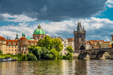 Obraz premium Charles Bridge Prague in Czech Republic.