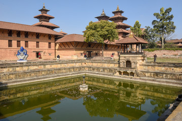 Fototapeta na wymiar Temple of Durban square at Patan near Kathmandu in Nepal