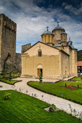 Fototapeta na wymiar Monastery Manasija, XV century orthodox Serbian monastery near Despotovac city, Serbia.