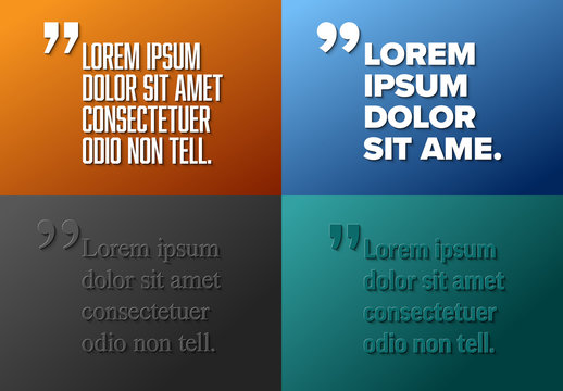 Long Shadow Text Effect Layouts