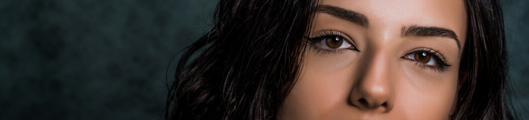 close-up photo of female eye with eyeliner makeup