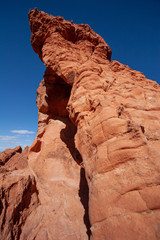 Geological rock formation in nevada desert 